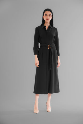 LONG SLV SHIRTDRESS W/ BELT DETAIL