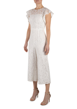 DONNA RICCO - JUMPSUIT WITH SCALLOP EDGES