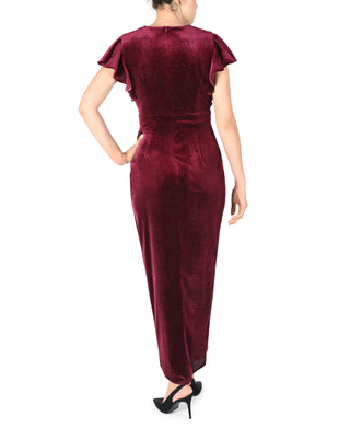 DONNA RICCO - RUFFLE SLEEVE TULIP HEM DRESS