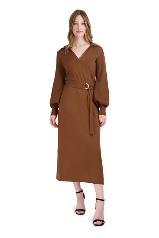 DONNA RICCO - JOHNNY COLLAR SWEATER DRESS