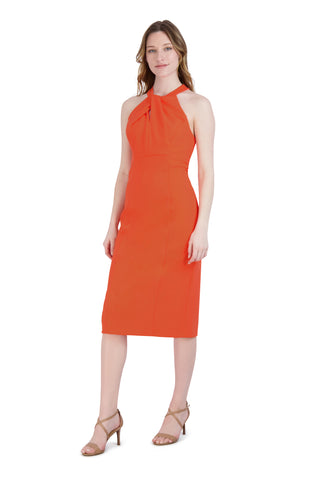 Twist Halter Sheath Dress