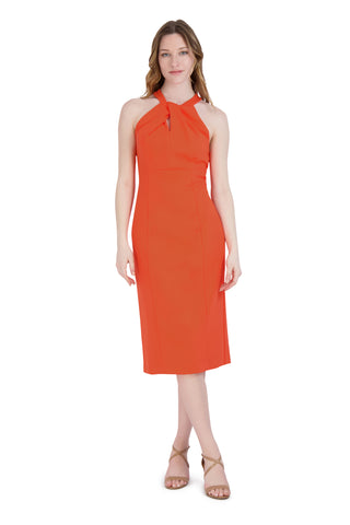 Twist Halter Sheath Dress