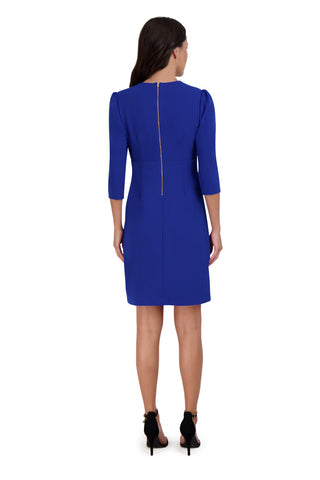 Faux Wrap Fitted Dress