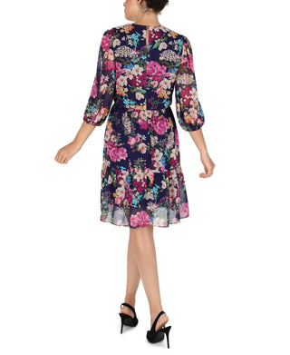 Floral A-line Elbow Sleeve