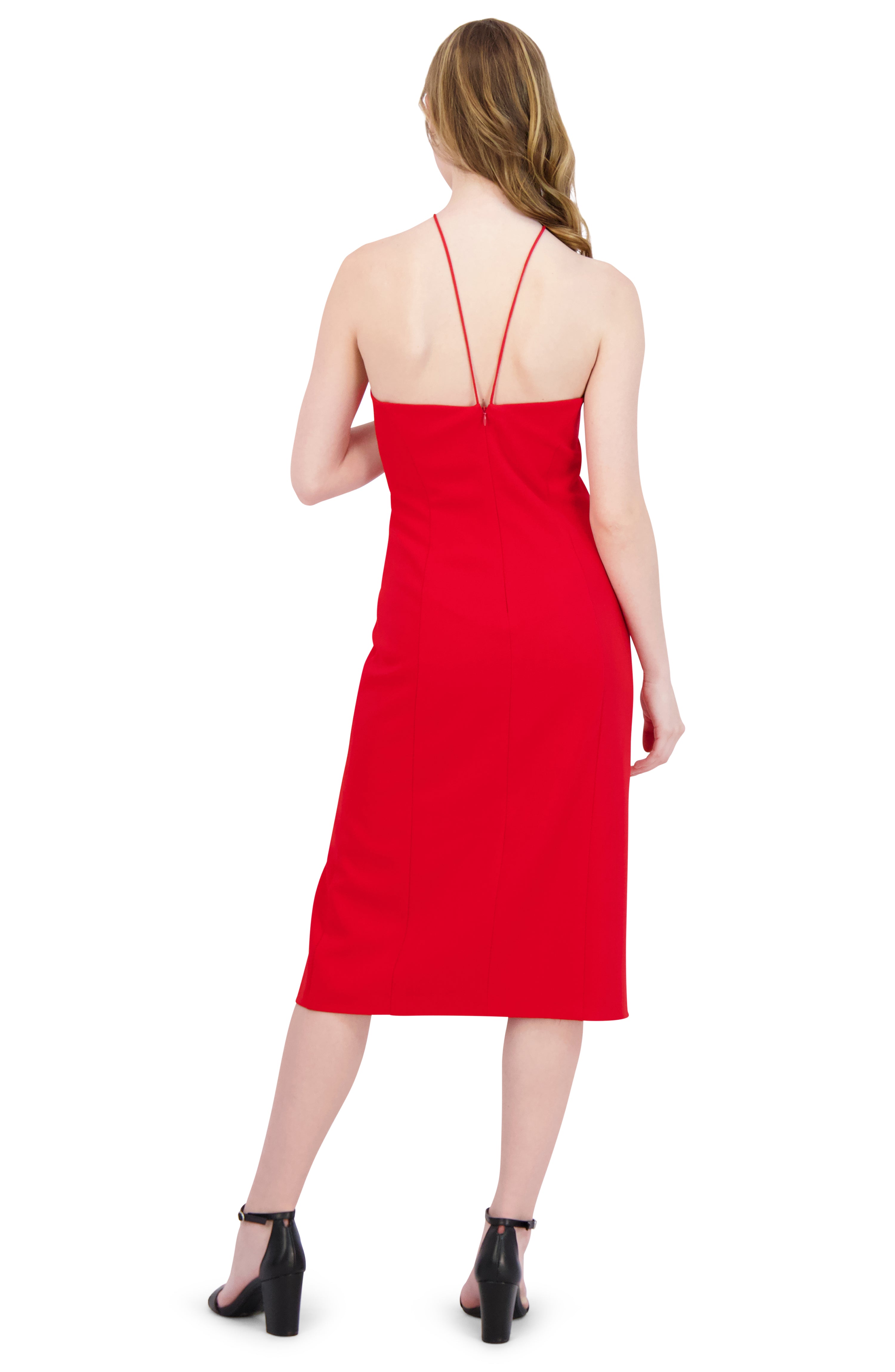 julia jordan red dress NWT Julia Jordan Scuba Jersey Long Sleeve Faux Wrap