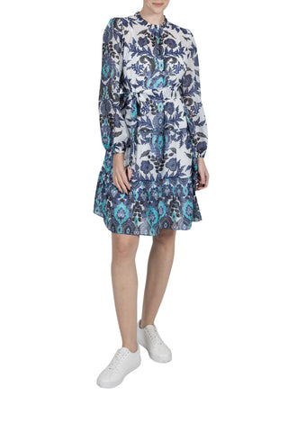 PRE-ORDER: RUFFLE NECK SWING DRESS