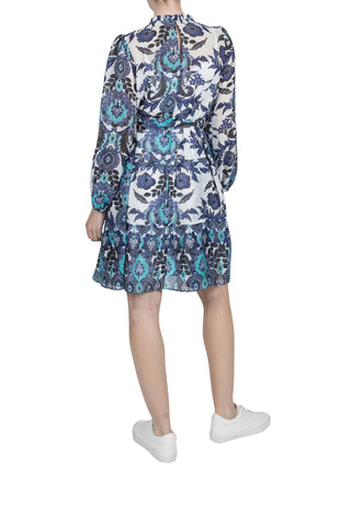 PRE-ORDER: RUFFLE NECK SWING DRESS