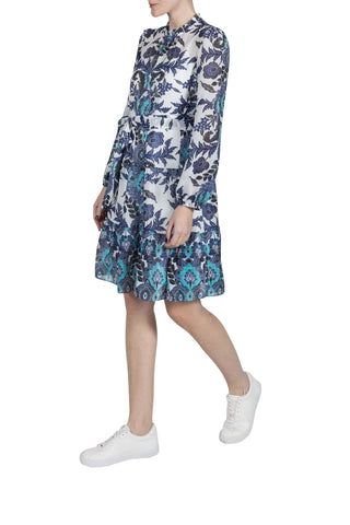 PRE-ORDER: RUFFLE NECK SWING DRESS