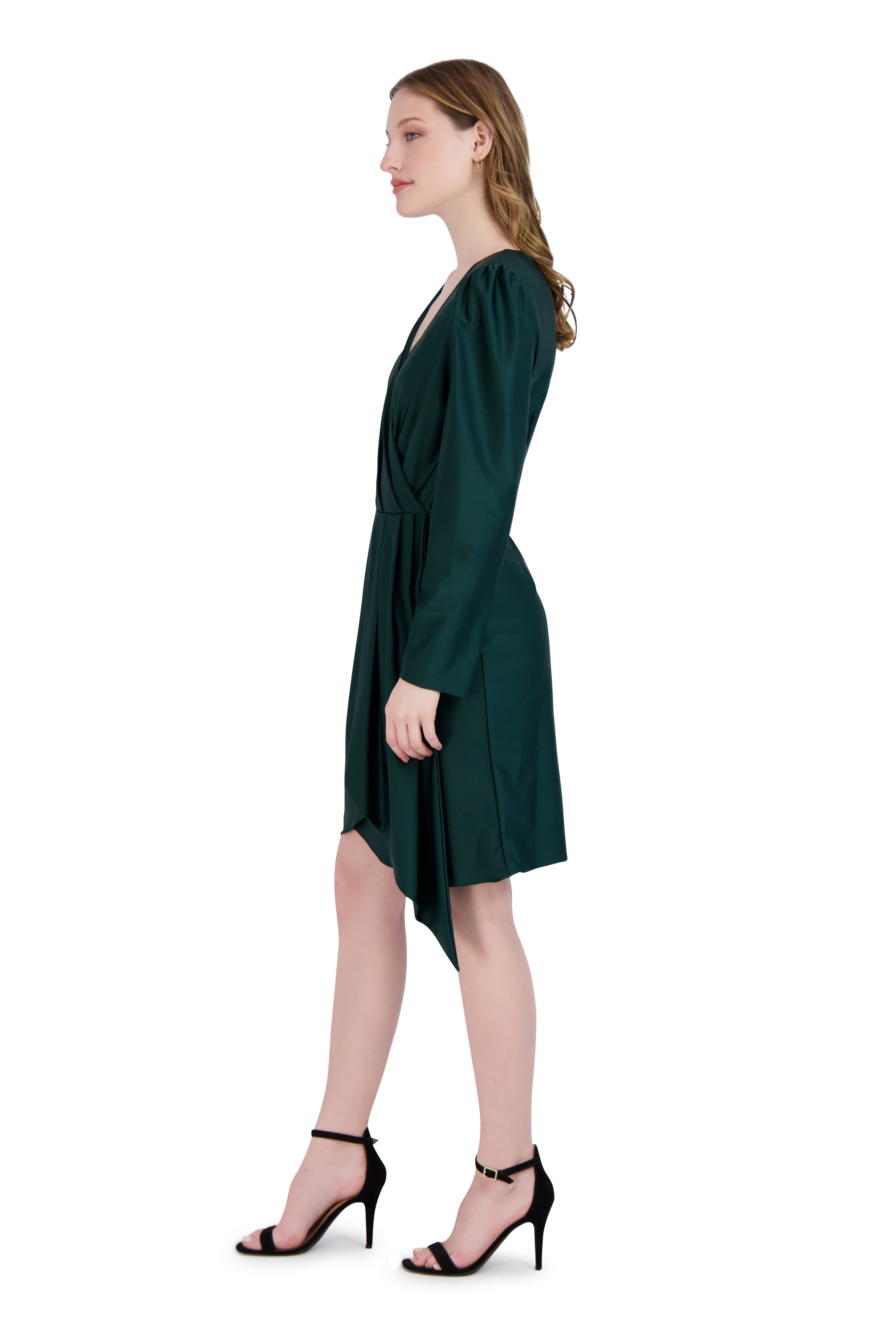 julia jordan green dress Julia Jordan Knot Neck Tulip Hem Dress JULIA JORDAN