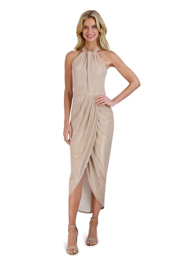 Knot Neck Tulip Hem Dress