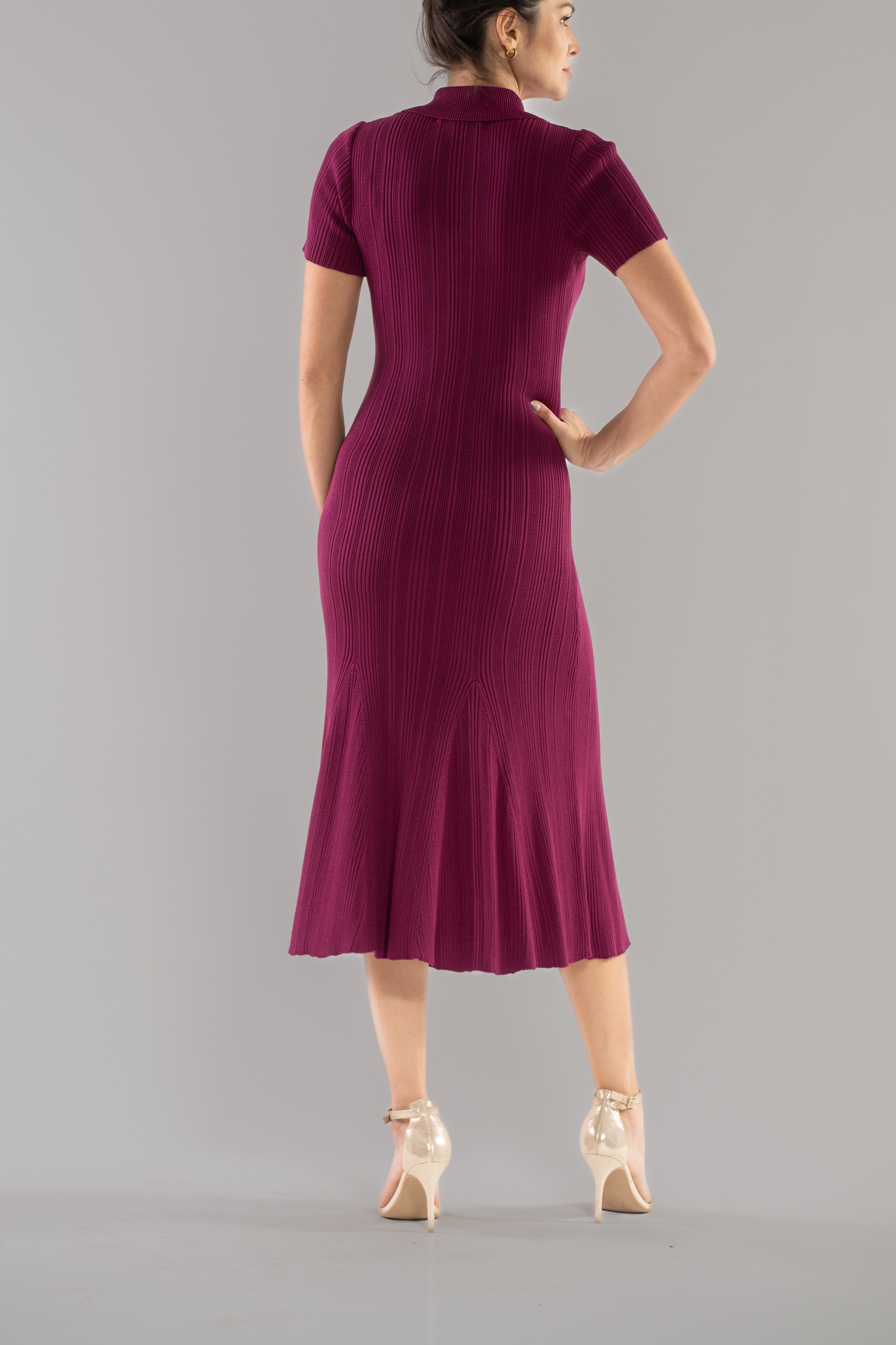 RIBBED KNIT SHORT SLEEVE MAXI SWEATER DRESS JULIA JORDAN RIBBED KNIT SHORT SLEEVE MAXI SWEATER DRESS JULIA JORDAN