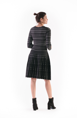 LONG SLEEVE SCOOP NECK SWEATER DRESS