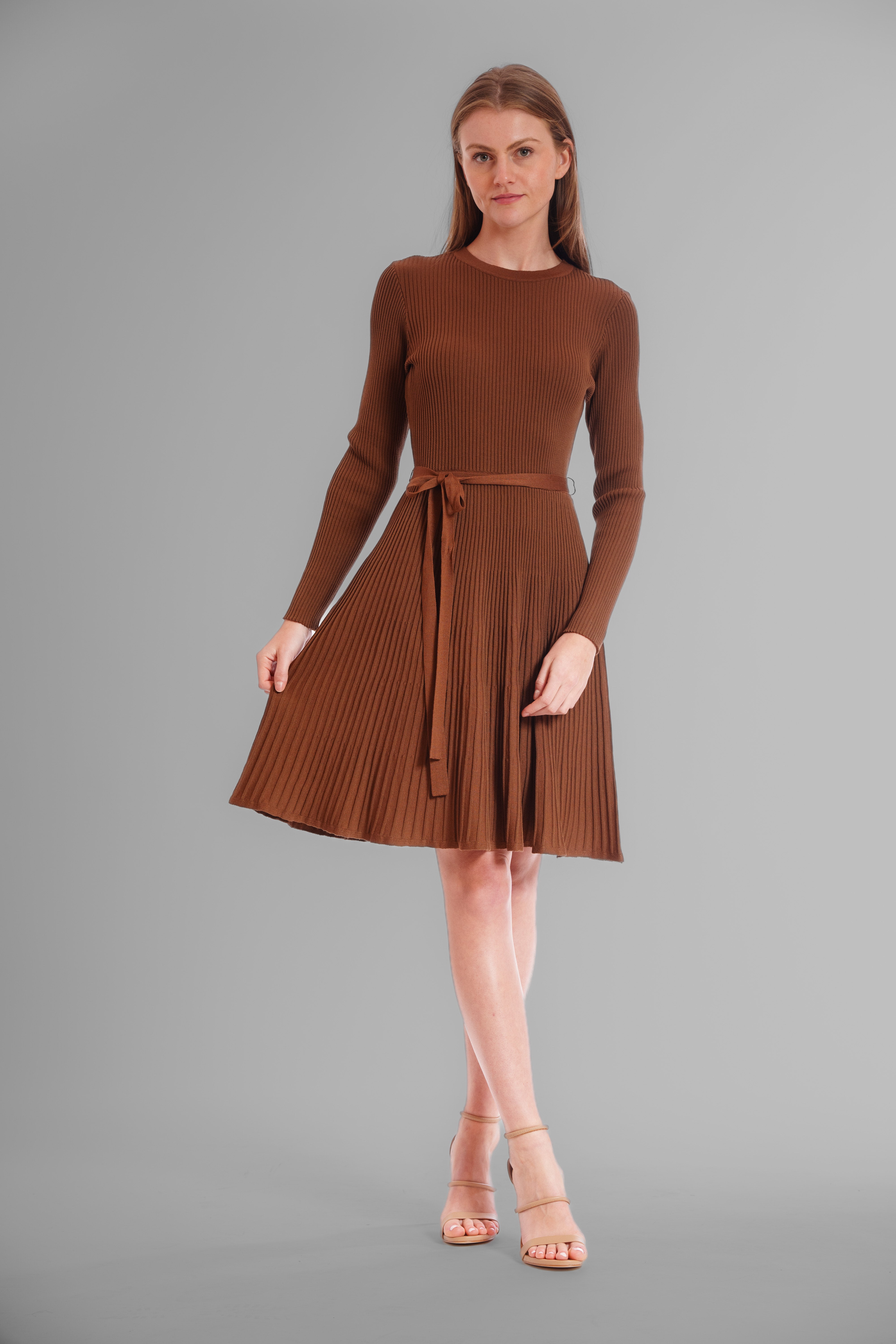LONG SLEEVE SCOOP NECK KNIT SWEATER DRESS JULIA JORDAN LONG SLEEVE SCOOP NECK KNIT SWEATER DRESS JULIA JORDAN