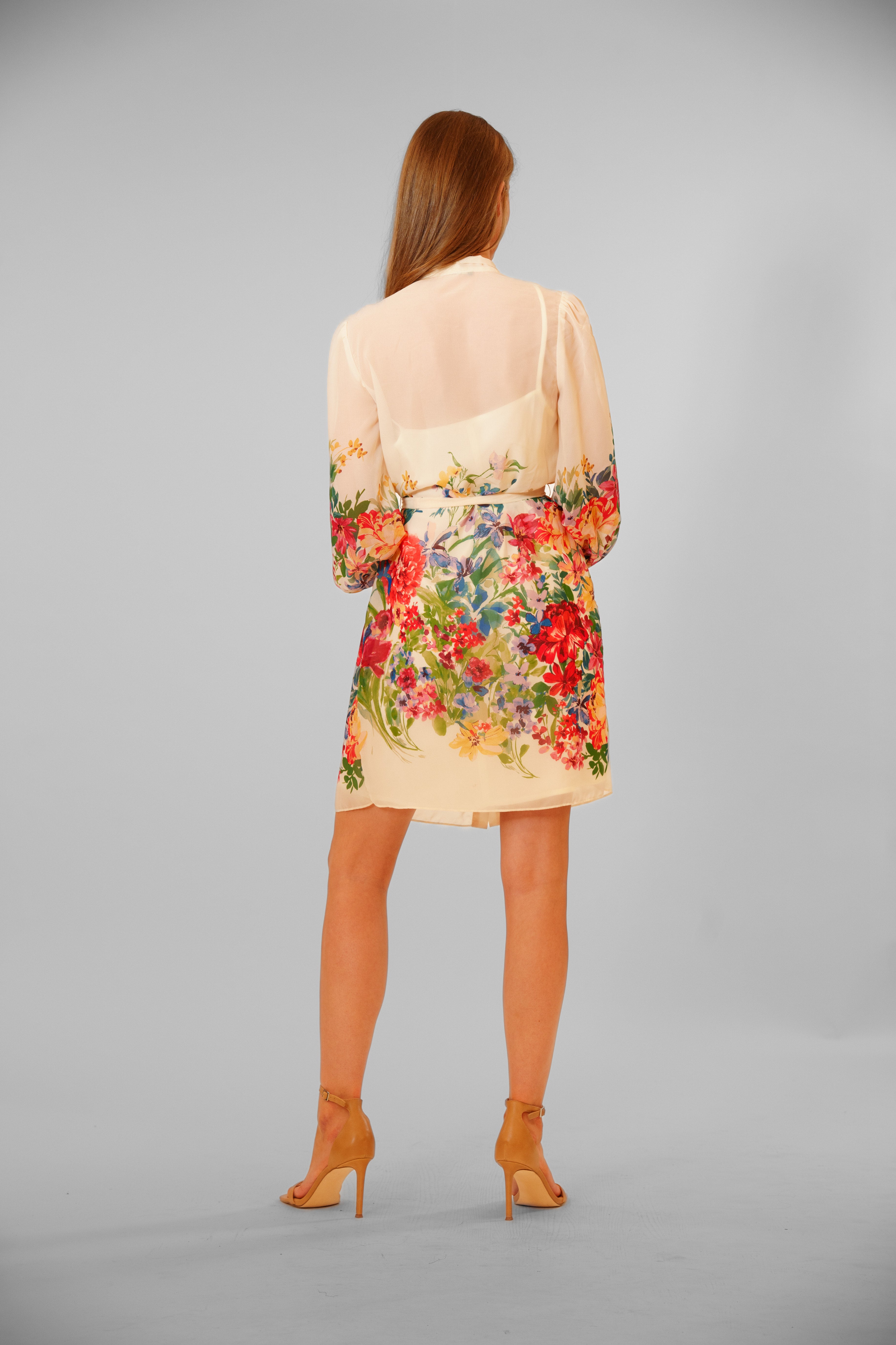 julia jordan dress Long Sleeve Waist Tie Dress JULIA JORDAN