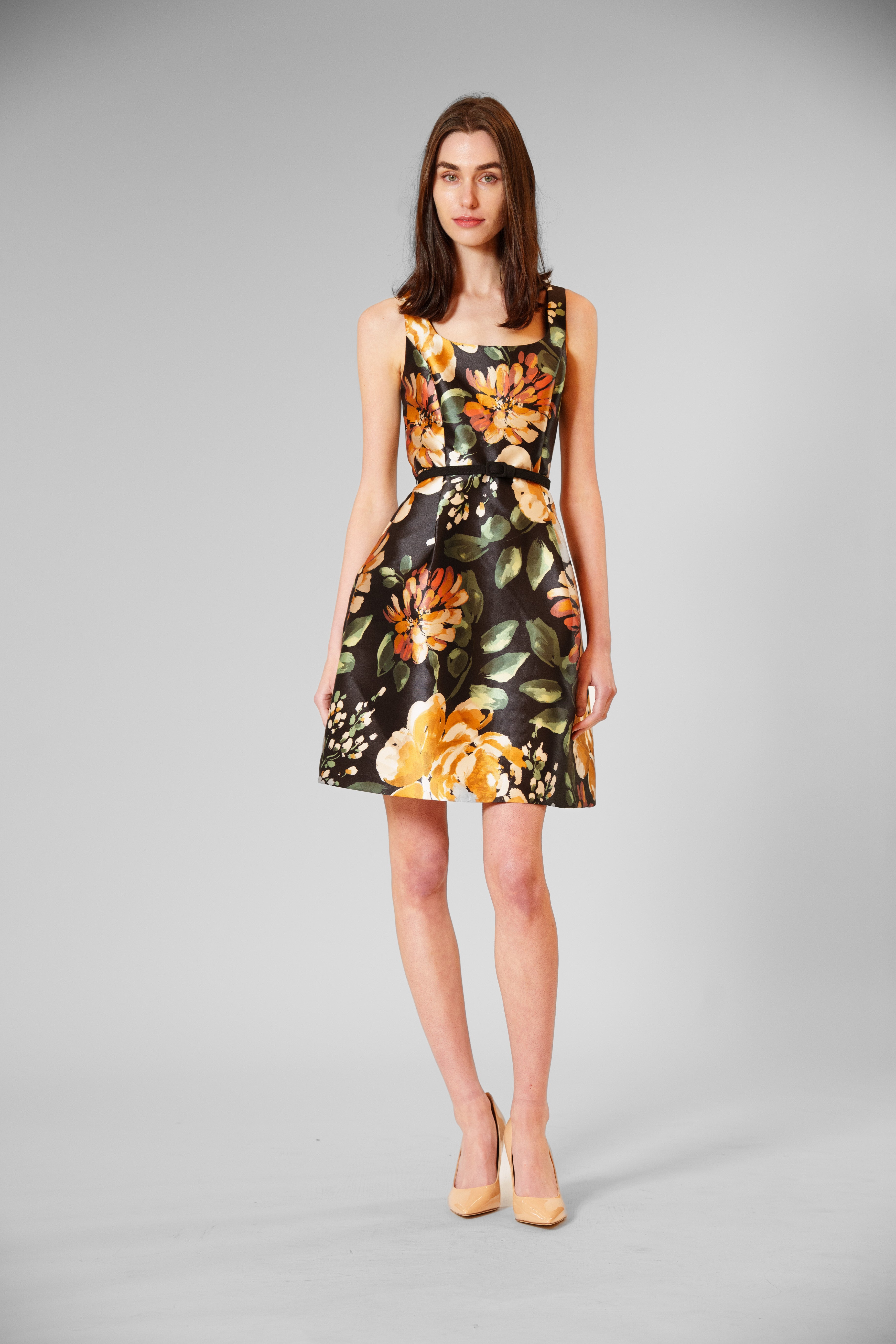 julia mini dress Vestido Mini Julia Flocked - Negro