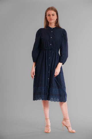 MIDI LENGTH DRESS W BUTTON DOWN PLKT