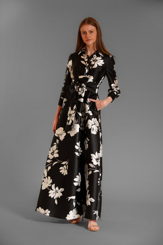 LONG SLV SHIRT DRESS W SELF SASH
