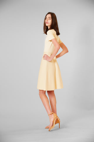 SHORT SLEEVE DRESS W/ NOVELTY TRIM