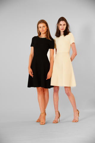 SHORT SLEEVE DRESS W/ NOVELTY TRIM