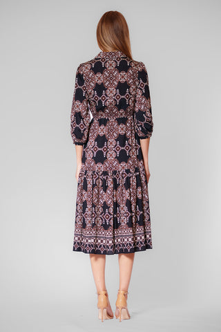 3/4 SLV MAXI SHIRTDRESS