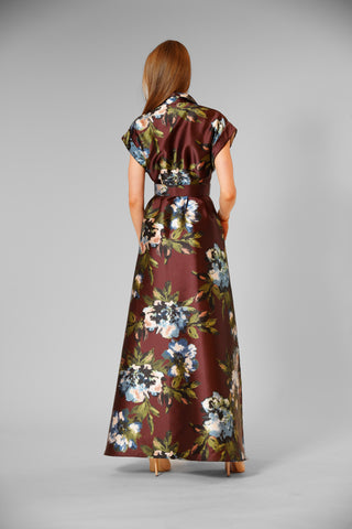 LONG LENGTH SHIRT DRESS W SELF COVERED BELT