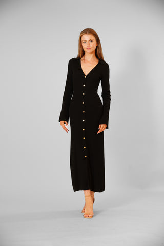 SWEATER LONG SLEEVE COLLARED MIDI LENGTH