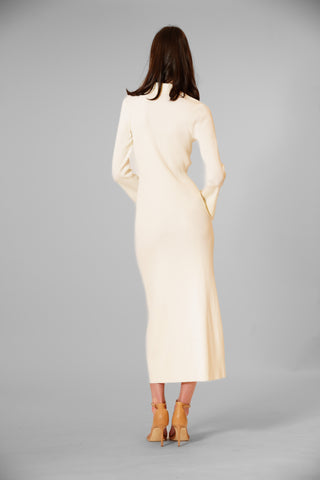 SWEATER LONG SLEEVE COLLARED MIDI LENGTH