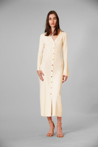 SWEATER LONG SLEEVE COLLARED MIDI LENGTH