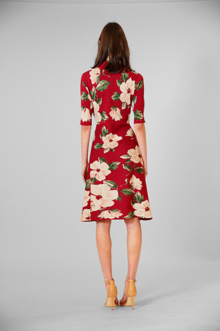 SHORT KNIT DRESS WITH ELBOW LENGTH SLEEVES