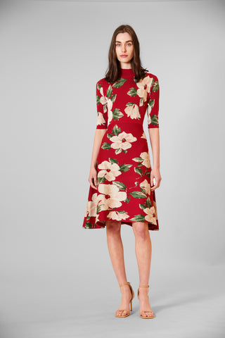 SHORT KNIT DRESS WITH ELBOW LENGTH SLEEVES