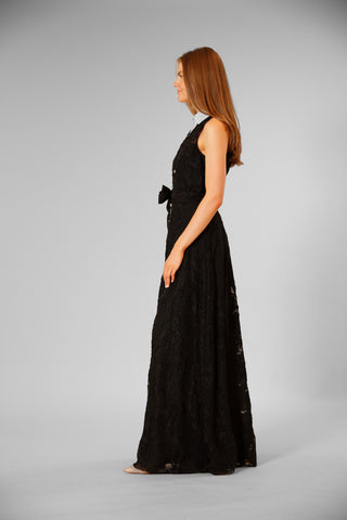 SLVLESS SHIRT DRESS W SELF SASH