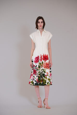 julia short sleeve shirt dress Julia Short Sleeve Shirt Dress - Ivory, Diamond Terrace