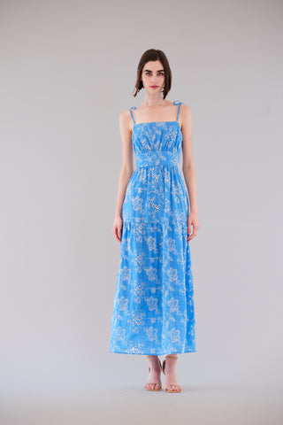 MIDI LENGTH EYELET DRESS