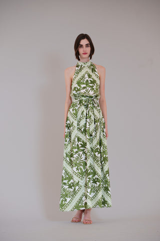 SLVLESS HALTER MAXI DRESS