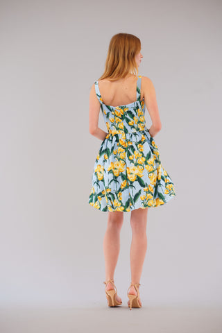 SLVLESS SQUARE NECK W BUBBLE SHORTDRESS