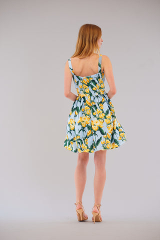 SLVLESS SQUARE NECK W BUBBLE SHORTDRESS