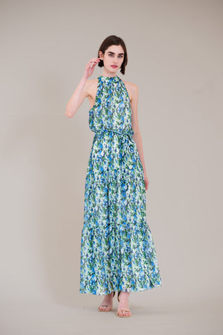 mock neck 3 tier maxi