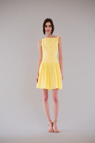 SLVLESS SQUARE NECK SHORT DRESS