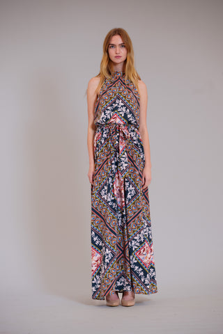 SLVLESS HALTER MAXI DRESS