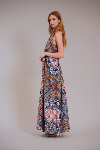 SLVLESS HALTER MAXI DRESS