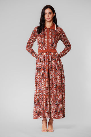 L/S SWEATER DRESS W CONTRAST DETAILS