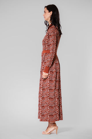 L/S SWEATER DRESS W CONTRAST DETAILS