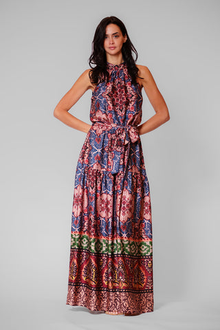 SLVLESS HALTER MAXI DRESS