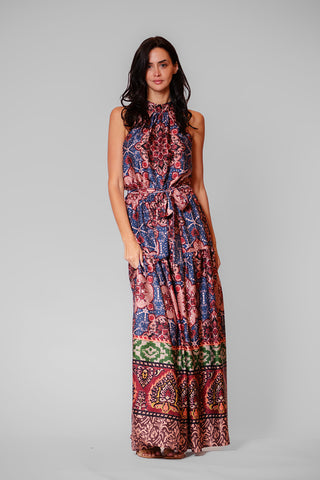 SLVLESS HALTER MAXI DRESS