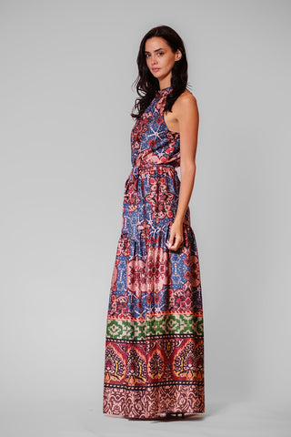 SLVLESS HALTER MAXI DRESS