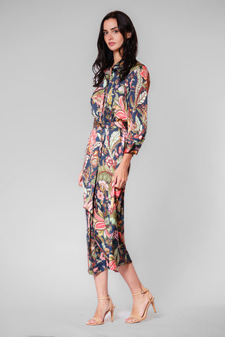 LONG SLEEVE MIDI SHIRTDRESS
