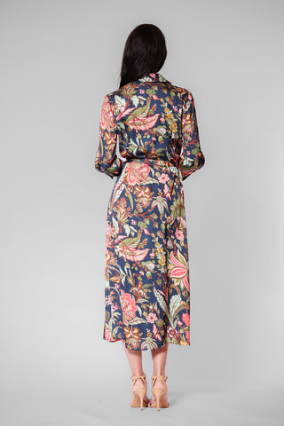 LONG SLEEVE MIDI SHIRTDRESS