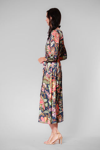 LONG SLEEVE MIDI SHIRTDRESS