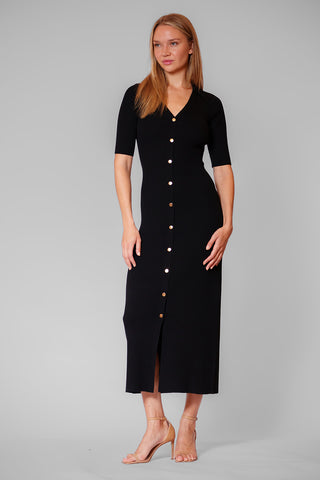 SWEATER SHORT SLV COLLARED MIDI LENGTH