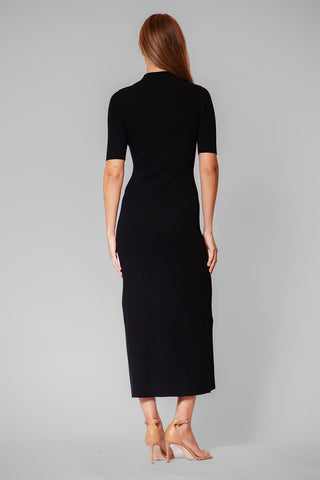 SWEATER SHORT SLV COLLARED MIDI LENGTH